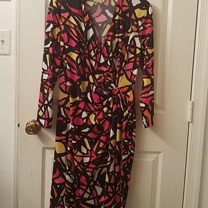 Hot pink multicolor Anne Klein dress